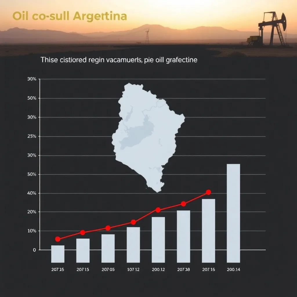 Gráfico de producción de petróleo en Argentina mostrando tendencias de crecimiento en Vaca Muerta