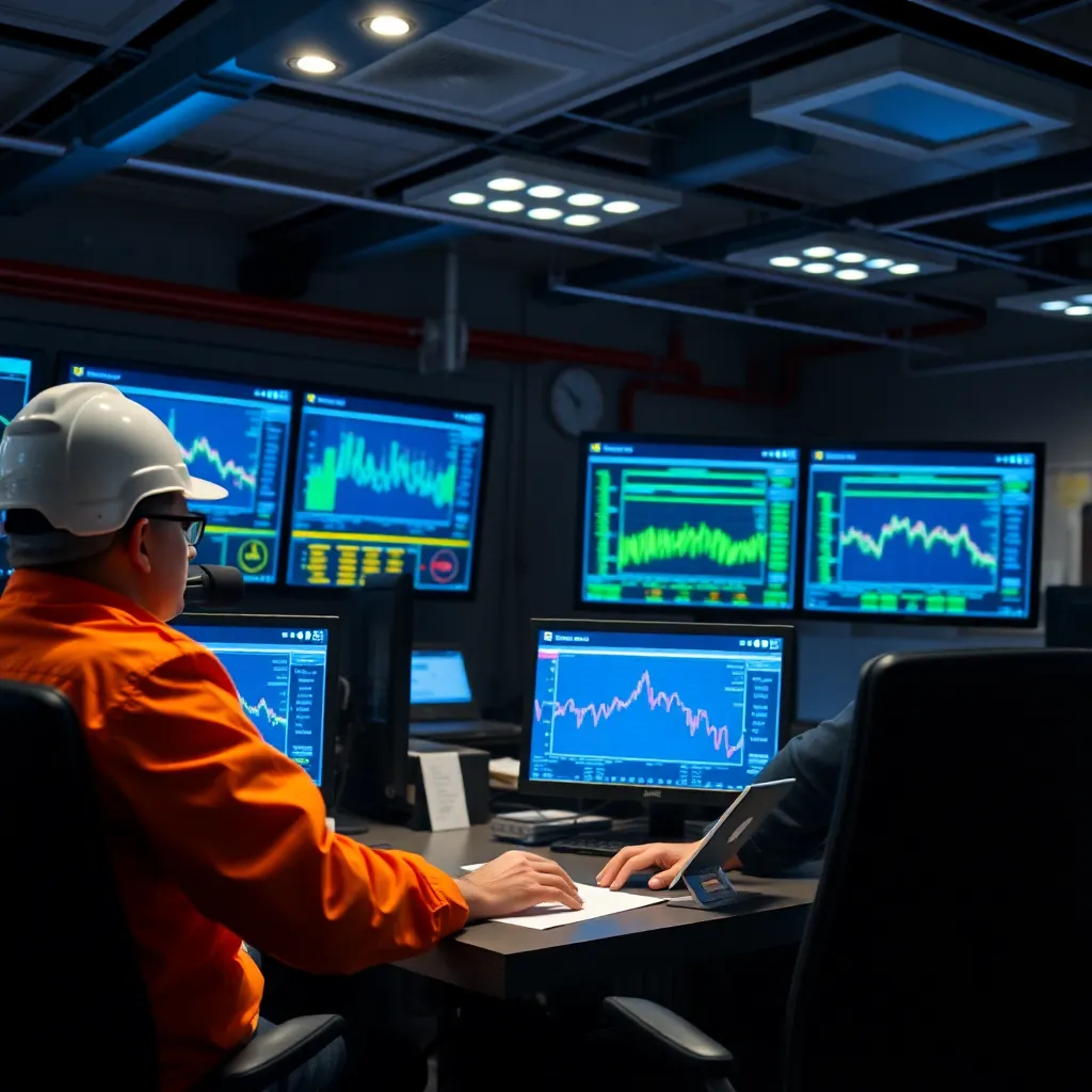Ingenieros petroleros analizando datos de producción en una plataforma digital